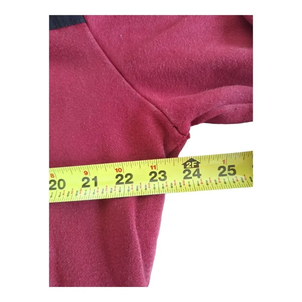 THE NORTH FACE Full Zip Hoodie L Red Maroon Mens Large